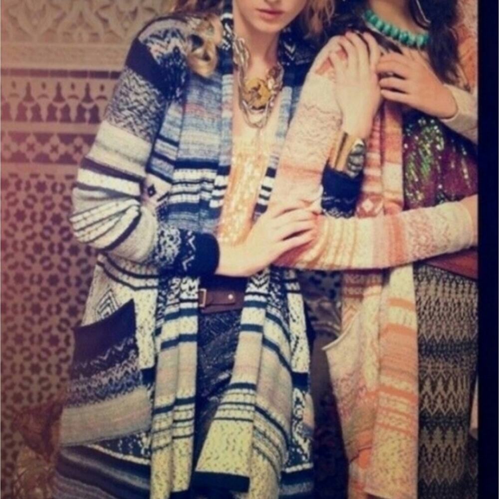 Free People Yesterday's Smile Aztec Cardigan Sweater